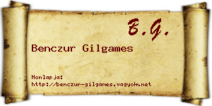 Benczur Gilgames névjegykártya
